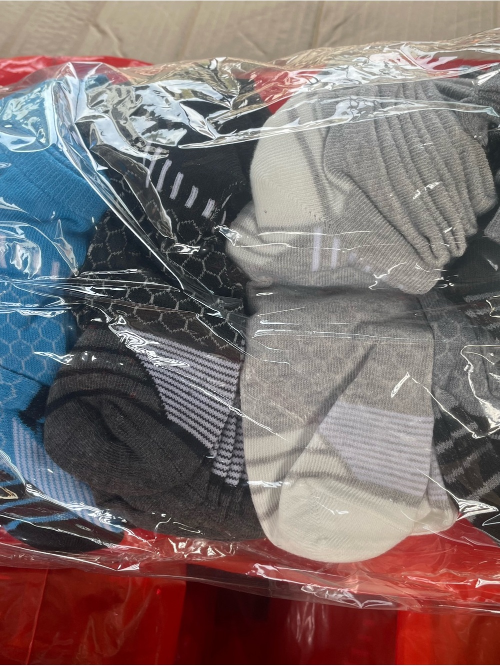 Men's Crew Socks - Mixed Gray, Black & Blue Pack